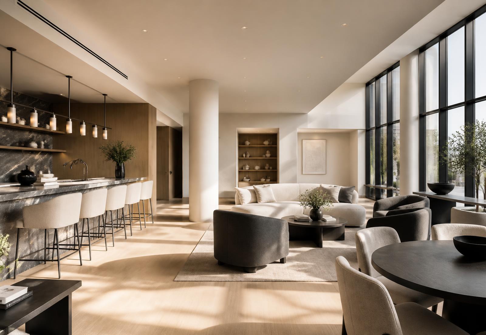 Operational commercial amenity space maintained to a consistent presentation standard